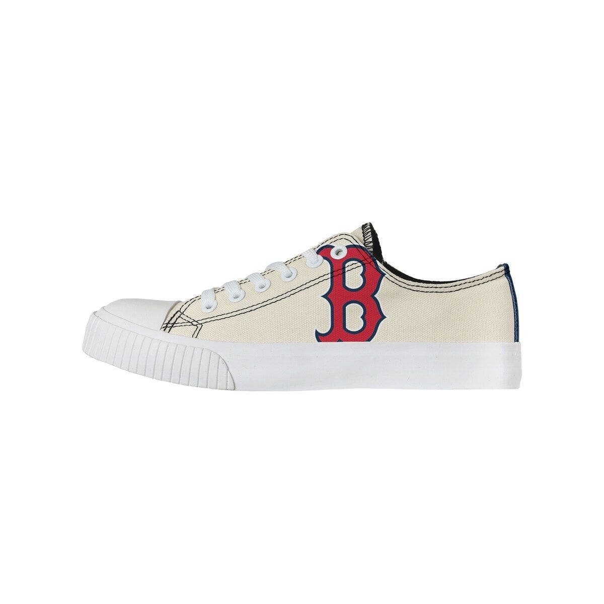 FOCO Women's FOCO Cream Boston Red Sox Low Top Canvas Shoes, Main, color, 