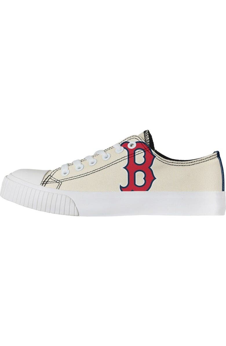 FOCO Women's FOCO Cream Boston Red Sox Low Top Canvas Shoes, Main, color,