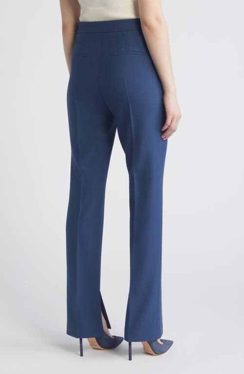 Hugo Boss Boss Teana Stretch Straight Leg Pants In Insignia Blue
