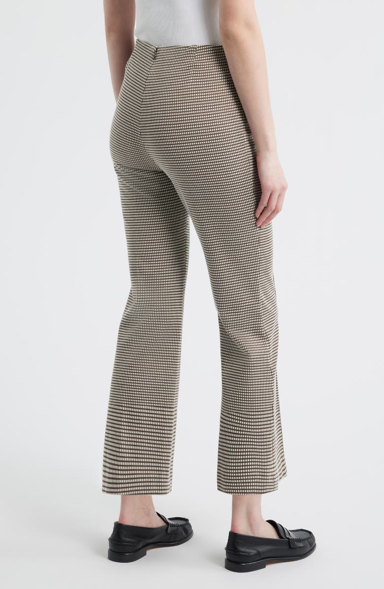rag & bone Irina Ponte Kick Flare Pants, Alternate, color, Brown Grid