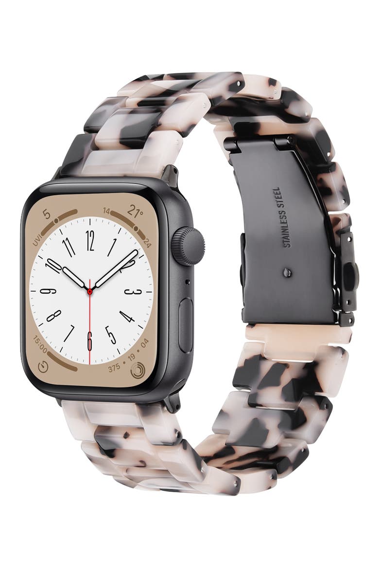 Universal Fit Spotted Resin Bracelet Apple Watch® Watchband, Main, color, BLONDE TORTOISE