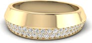 Everlee Gold and Pavé Knife Edge Lab Diamond Ring in 14K