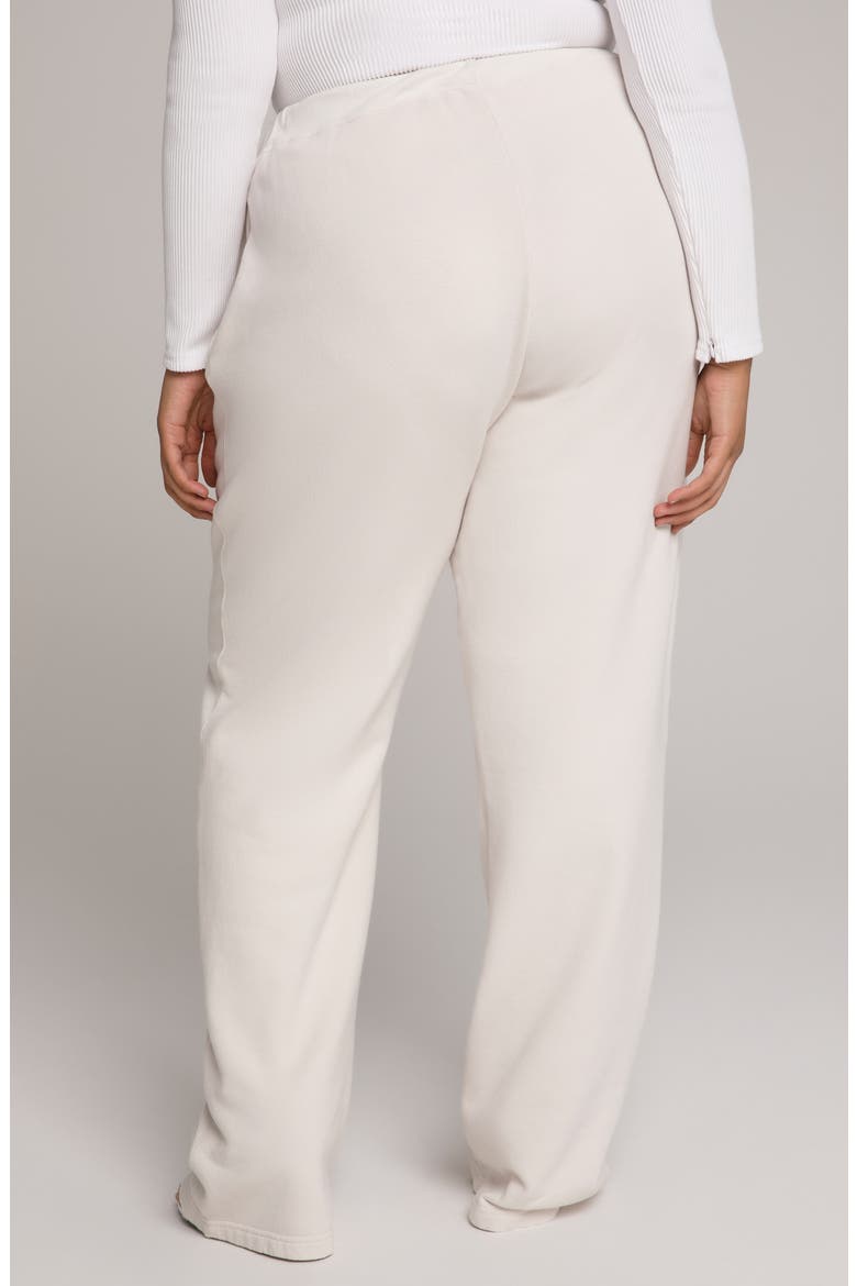 Terry Fleece Wide Leg Sweatpants, Alternate, color, BONE001