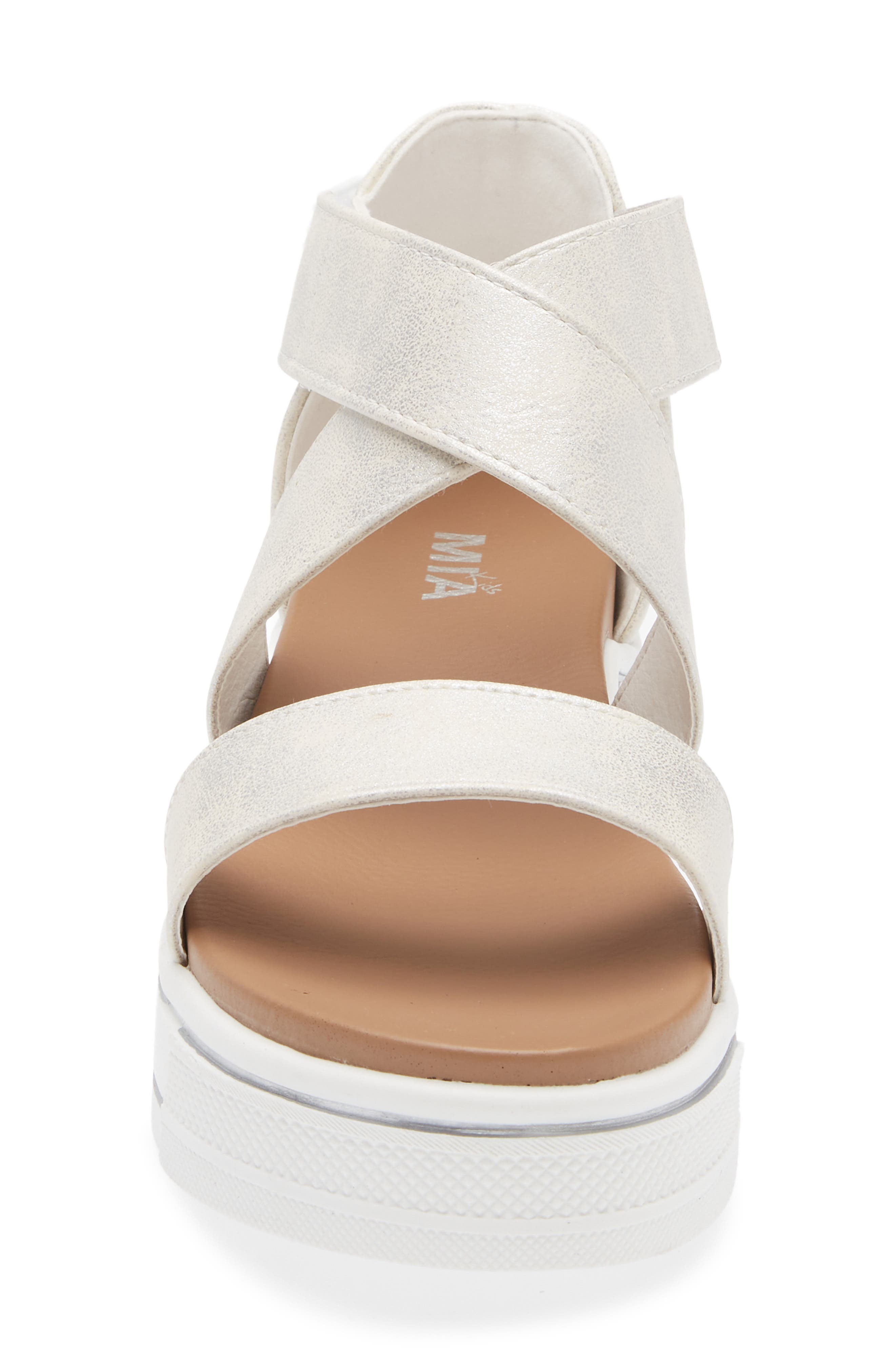 MIA Kids' Minka Flatform Sandal, Alternate, color, White