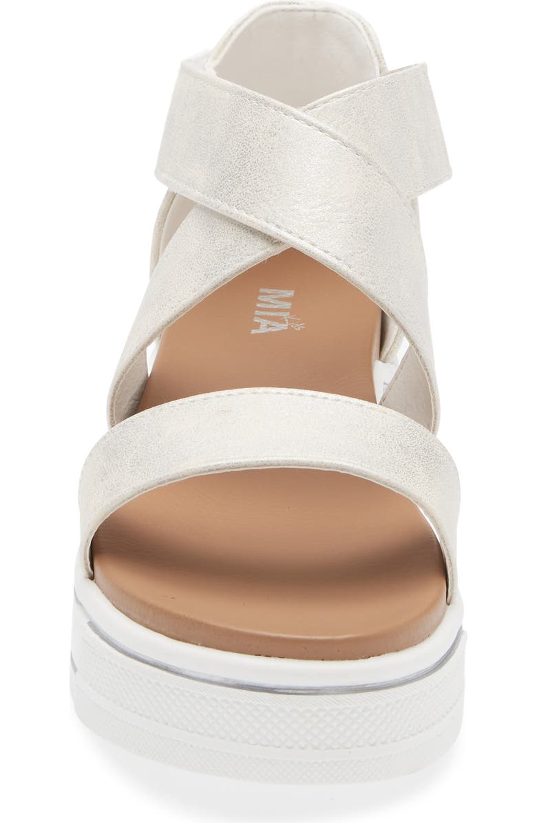 MIA Kids' Minka Flatform Sandal, Alternate, color, White