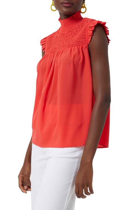Boza Smocked Sleeveless Top