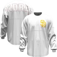 FANATICS Women's Fanatics White San Diego Padres Baseball Stitch Spirit Jersey Long Sleeve T-Shirt