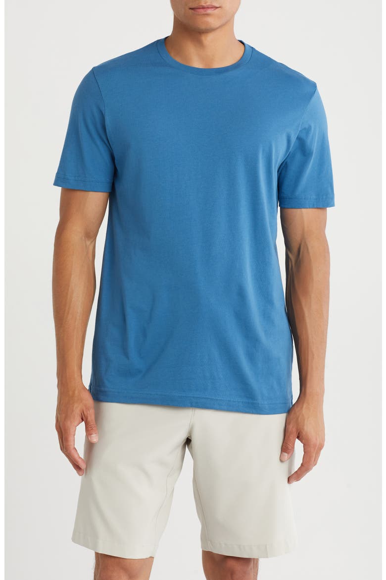 Solid Crewneck T-Shirt, Main, color, MID BLUE