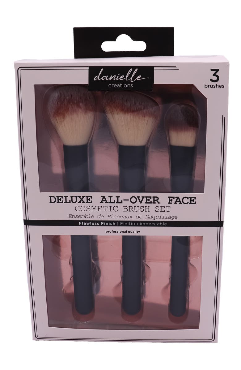 DANIELLE Cosmetic 3-Piece Brush Set, Alternate, color, Black