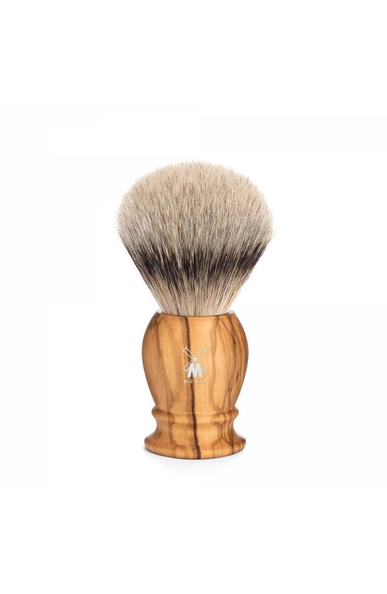 MÜHLE Classic Medium Olive Wood Silvertip Badger Shaving Brush, Main, color, Olive Wood