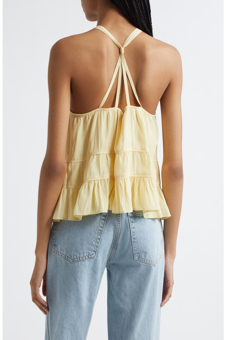 Dana Tiered Sleeveless Top, Alternate, color, BUTTER