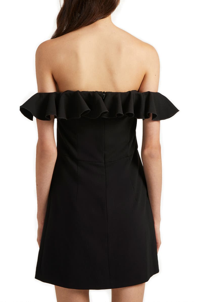 French Connection Women's Whisper Ruffle Strap Minidress White Size 4