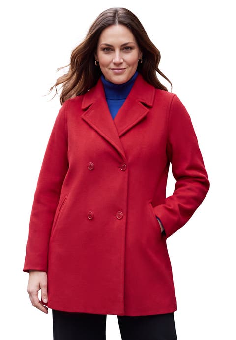 A Line Wool Peacoat (plus)