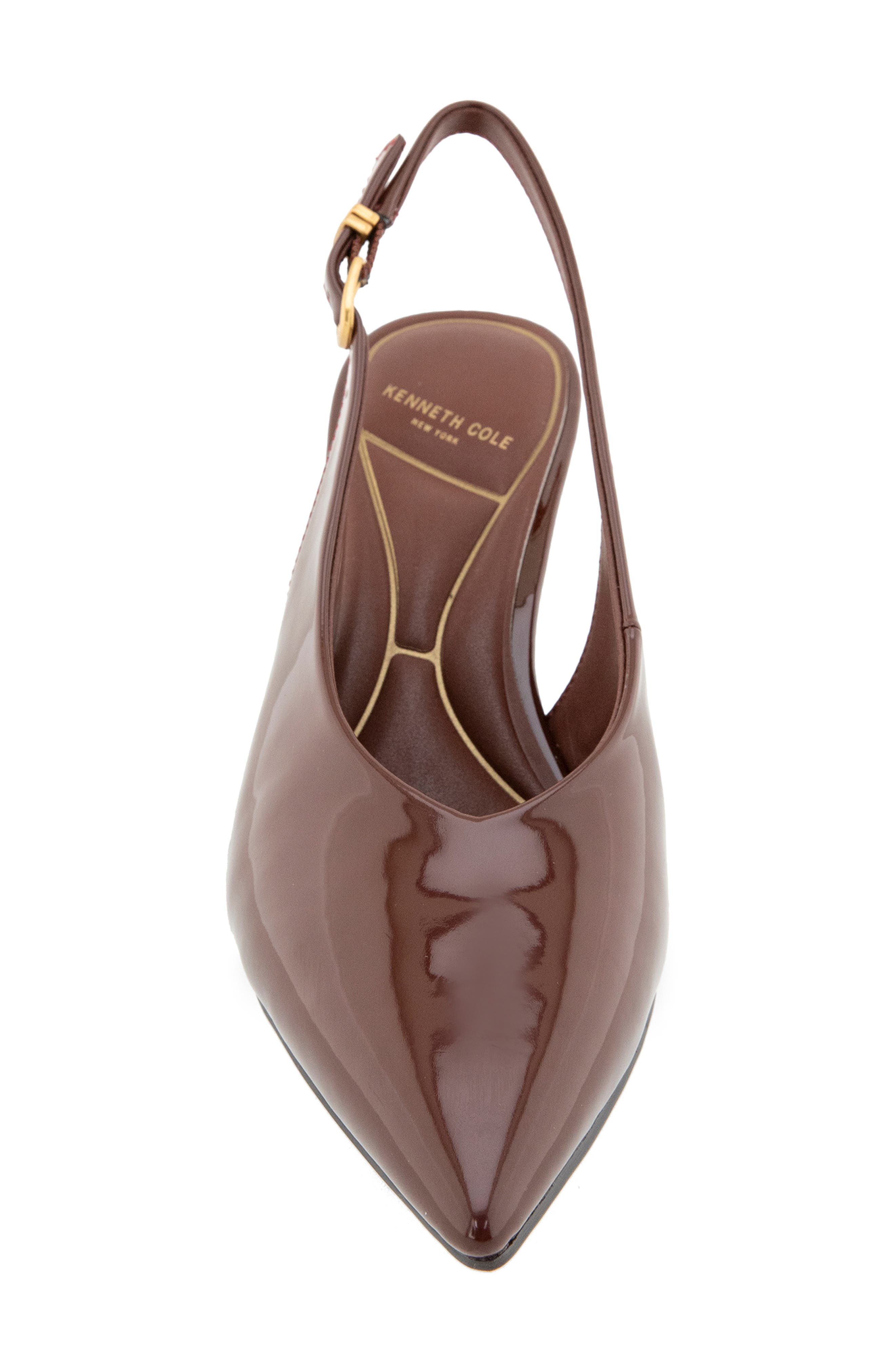 Ulysses Pointed Toe Slingback Pump, Alternate, color, HOT COCO PATENT