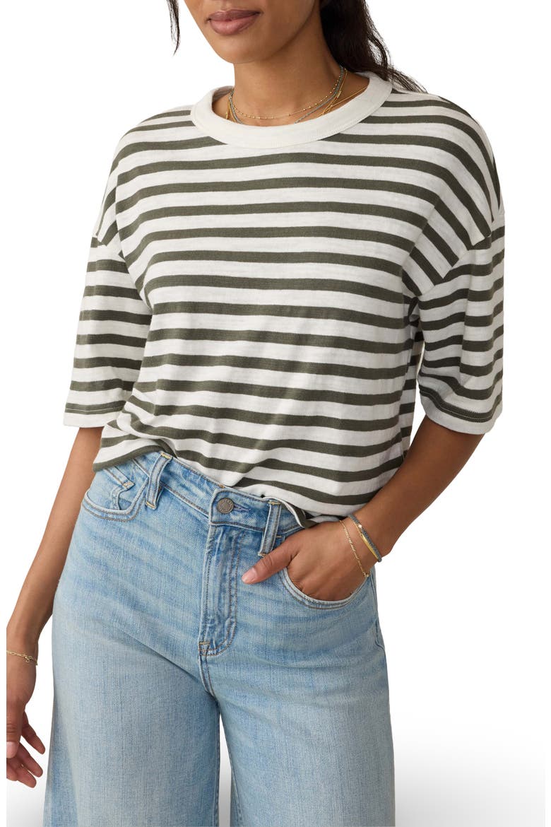 Sunwashed Slub Vintage Stripe T-Shirt, Main, color, BROOKLINE STRIPE