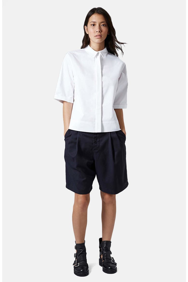 Short Sleeve Cotton Shirt, Alternate, color, WHITE