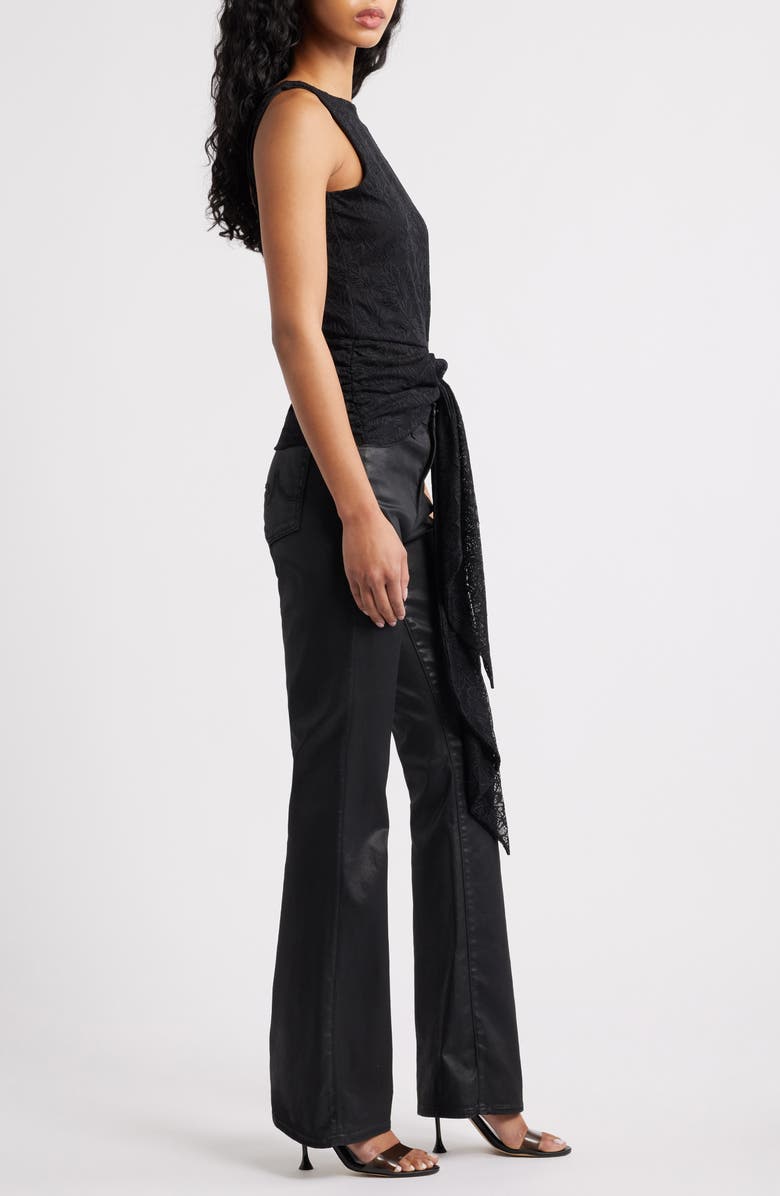 AFRM Batya Backless Lace Top, Alternate, color, Noir