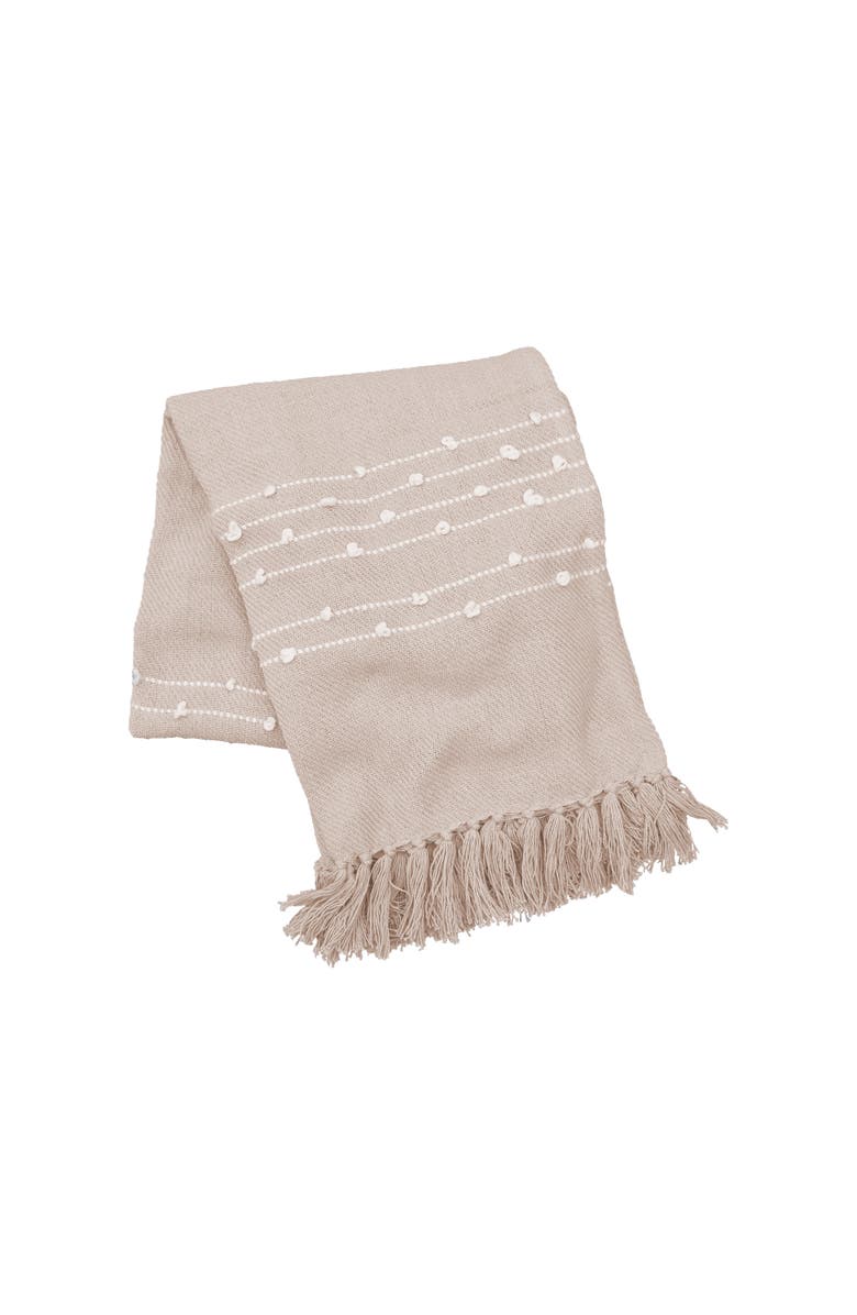 carol & frank Tabb Dune White Throw Blanket, Main, color, Beige