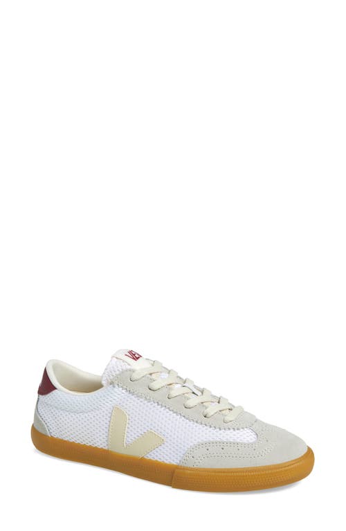Veja V-82 Grained Leather Pure Sneakers Shoes In Lunar Pierre Marsala