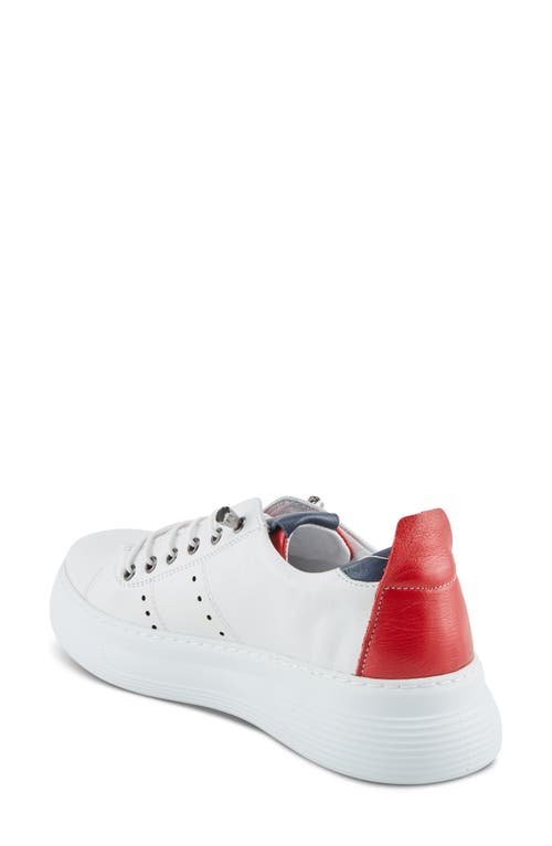Spring Step France Sneaker In Red Multi