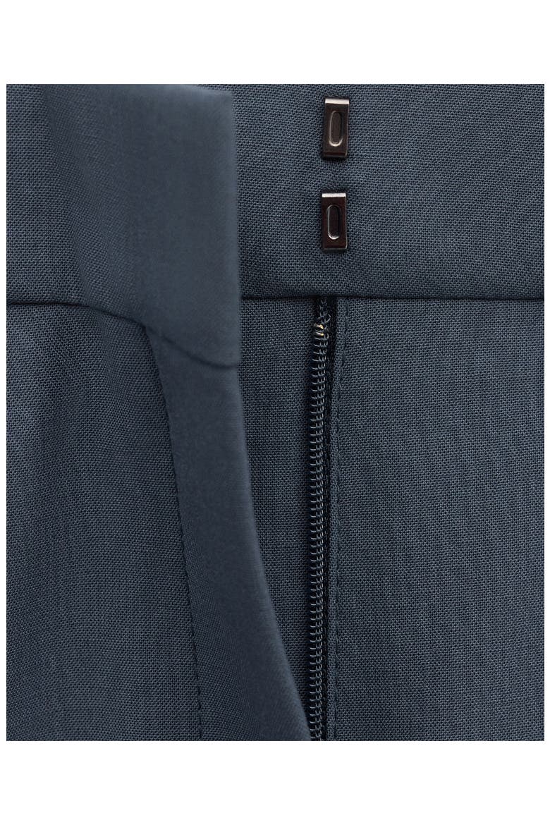 Pleated Straight Leg Suit Pants, Alternate, color, BLUE