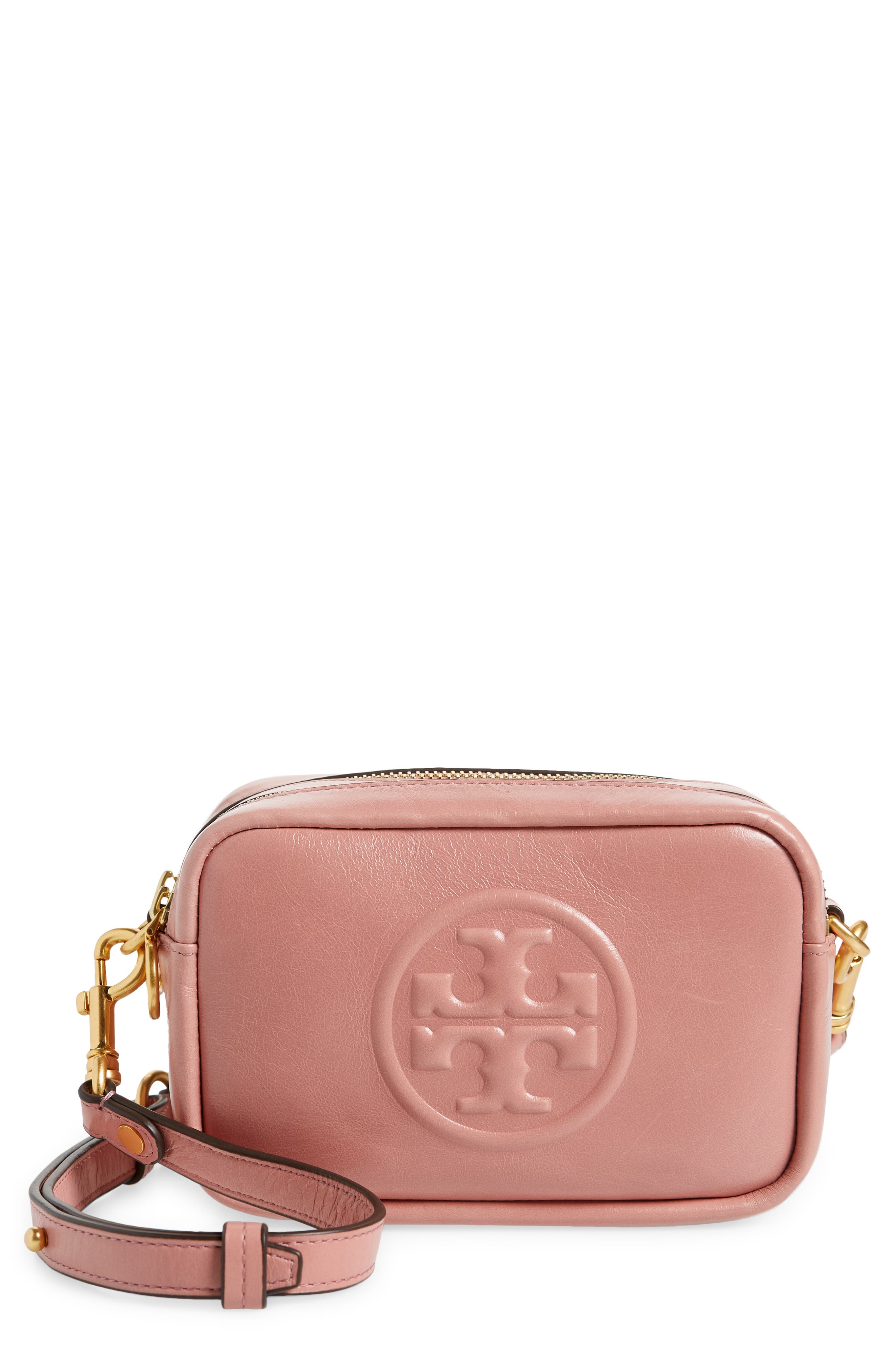 Tory Burch Perry Bombe Glazed Leather Crossbody Bag, Main, color, 