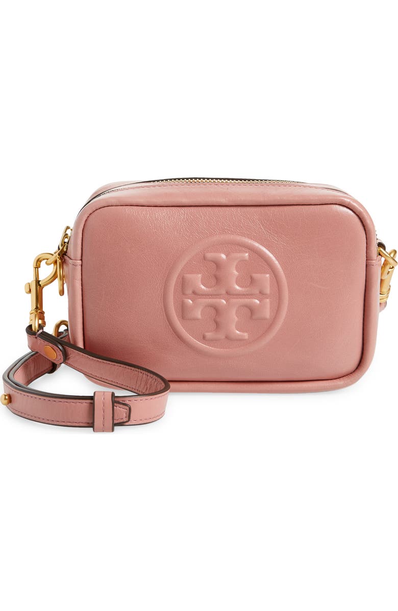 Tory Burch Perry Bombe Glazed Leather Crossbody Bag, Main, color,