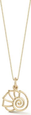 Ember Fine Jewelry 14K Gold Shell Pendant Necklace