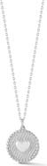 SPHERA MILANO Heart Medallion Pendant Necklace