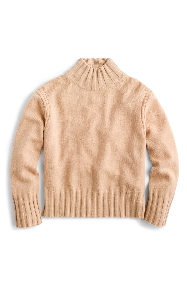 J.Crew Relaxed Mock Neck Cashmere Sweater, Main, color,