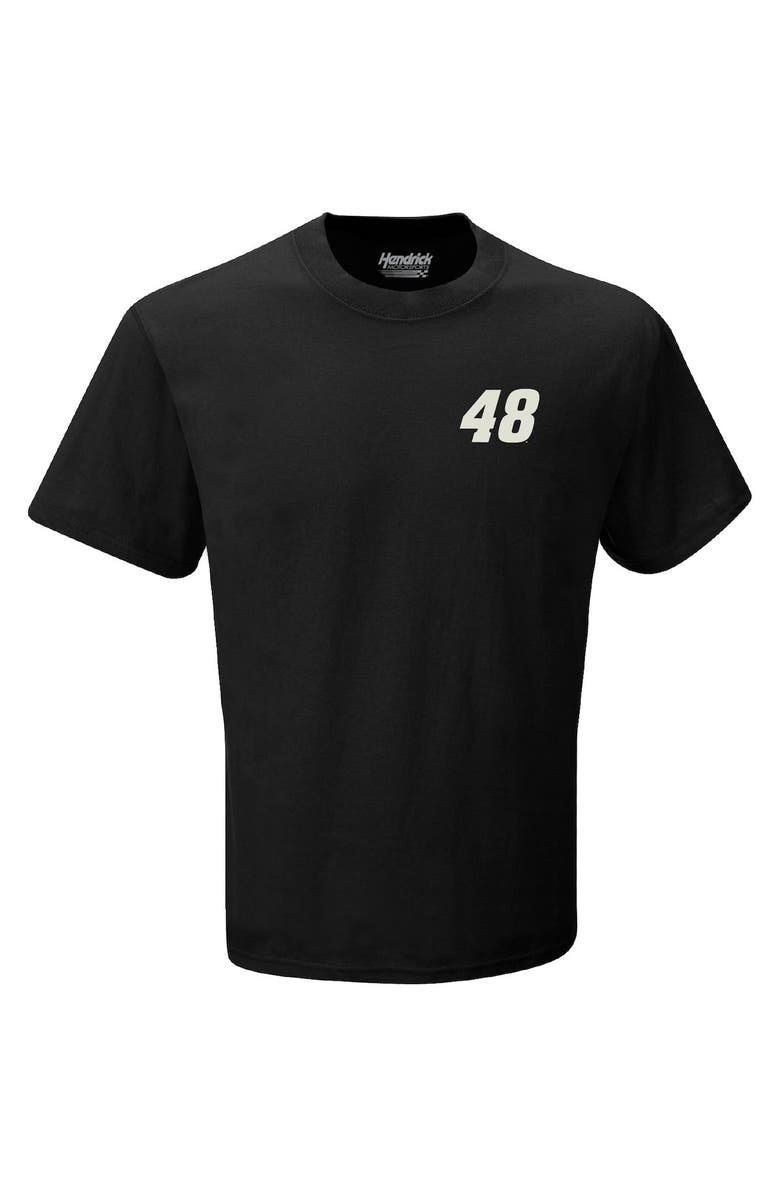 HENDRICK MOTORSPORTS TEAM COLLECTION Men's Hendrick Motorsports Team Collection Black Alex Bowman Tonal Flag T-Shirt, Alternate, color, Black