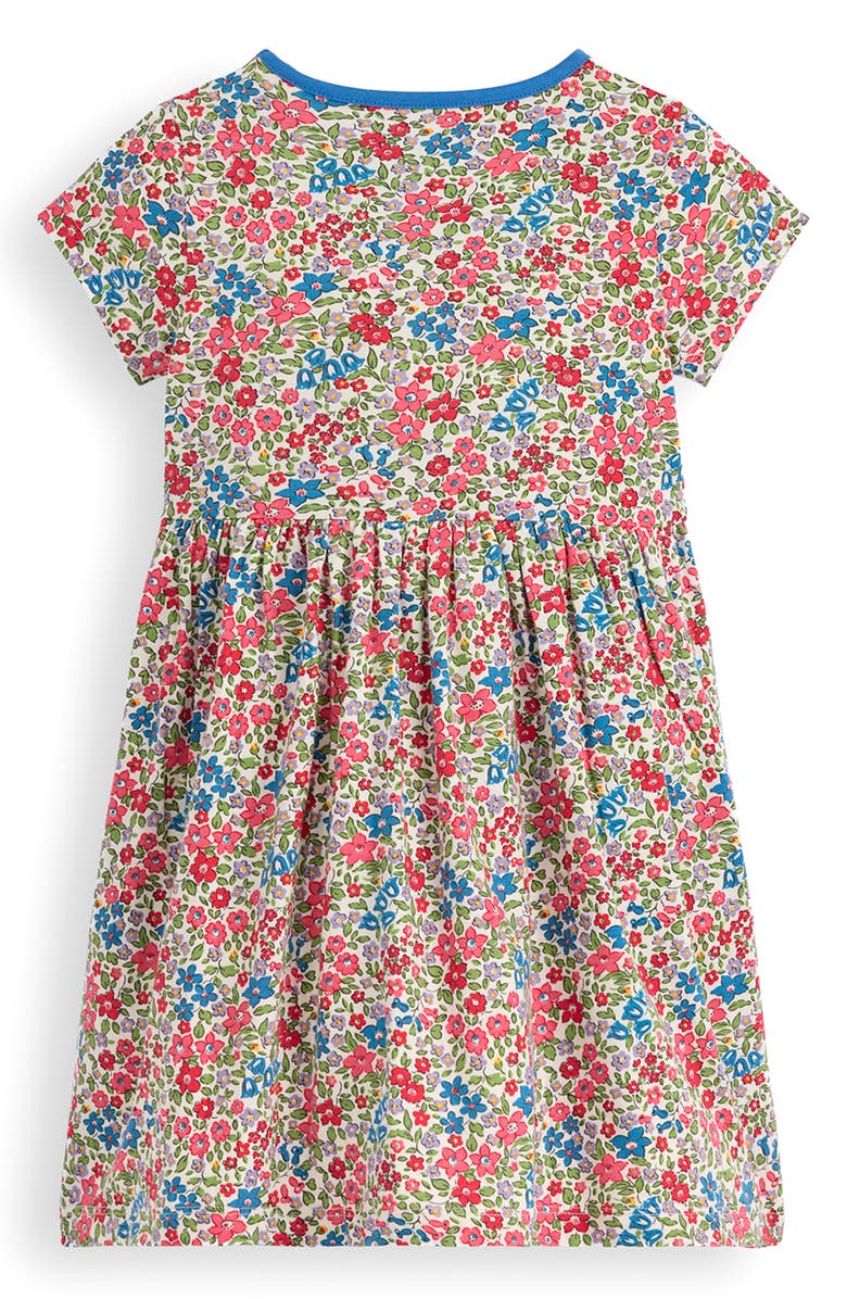 Mini Boden Kids' Appliqué T-Shirt Dress, Alternate, color, Rose Pink Flowerbed Hearts