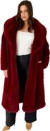 June + Vie Shaggy Faux Fur Coat