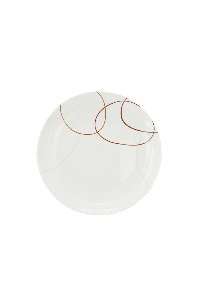 Elama Sydney 16 Piece Porcelain Double Bowl Dinnerware Set, Service for 4, Alternate, color, White