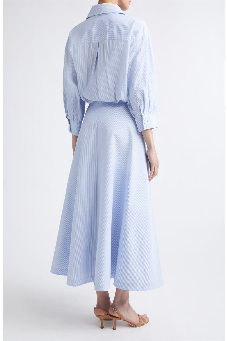 Eleanor Stripe Cotton Poplin Shirtdress, Alternate, color, CORNFLOWER STRIPE