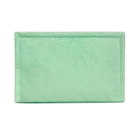 Seafoam Block Velvet Cosmetic Bag