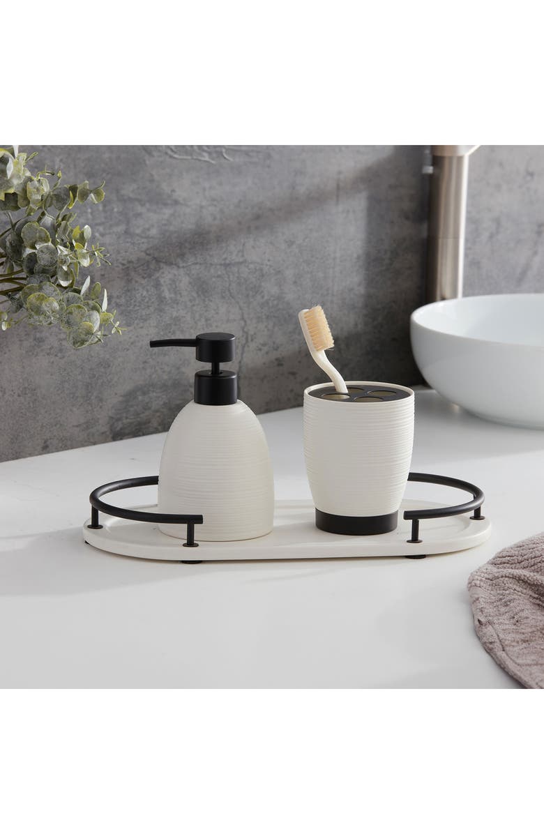 ROSELLI TRADING COMPANY Dubai 3-Piece Bathroom Accessory Set, Alternate, color, White