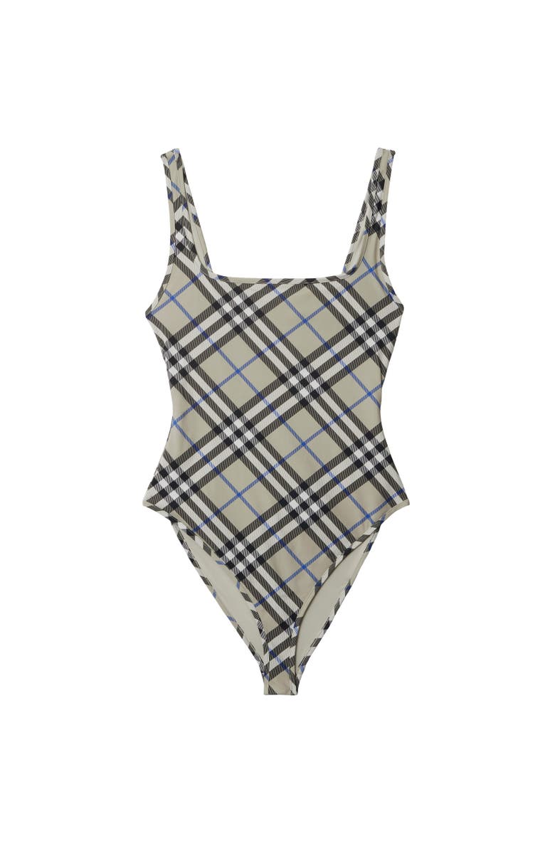 Burberry Check Swimsuit, Alternate, color, 