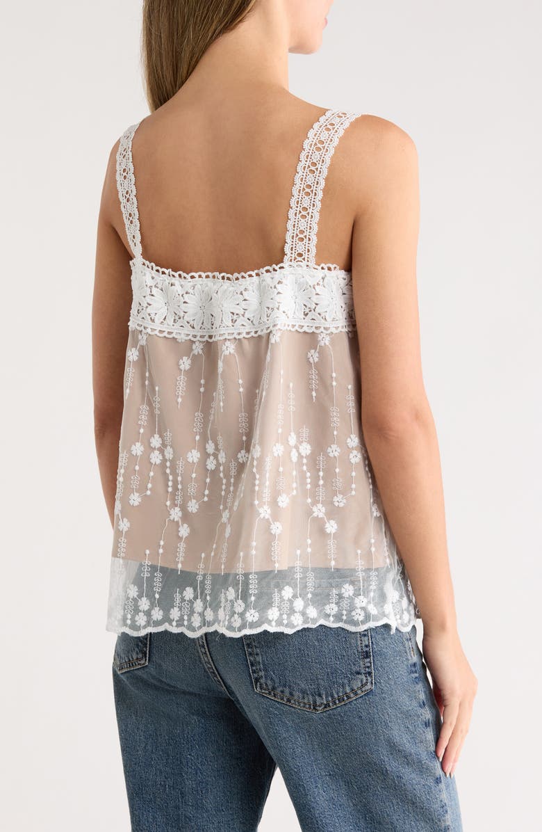Forgotten Grace Embroidered Lace Camisole, Alternate, color, White