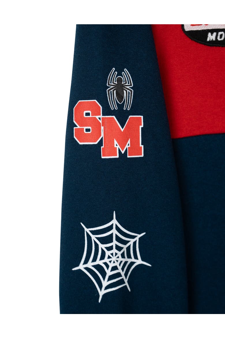Spider-Man Racing Fleece Quarter Zip Sweatshirt, Alternate, color, Spider Man Navy Red