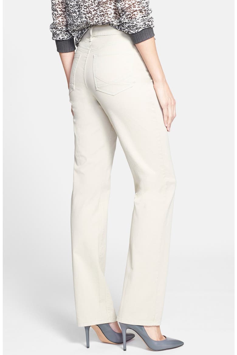 'Hayley' Stretch Twill Straight Leg Jeans, Alternate, color, COTTON SEED