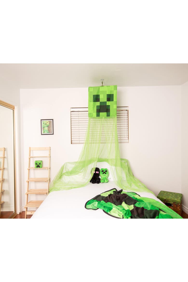 Green Creeper Kids Bed Canopy, Hanging Curtain Netting, Alternate, color, Green