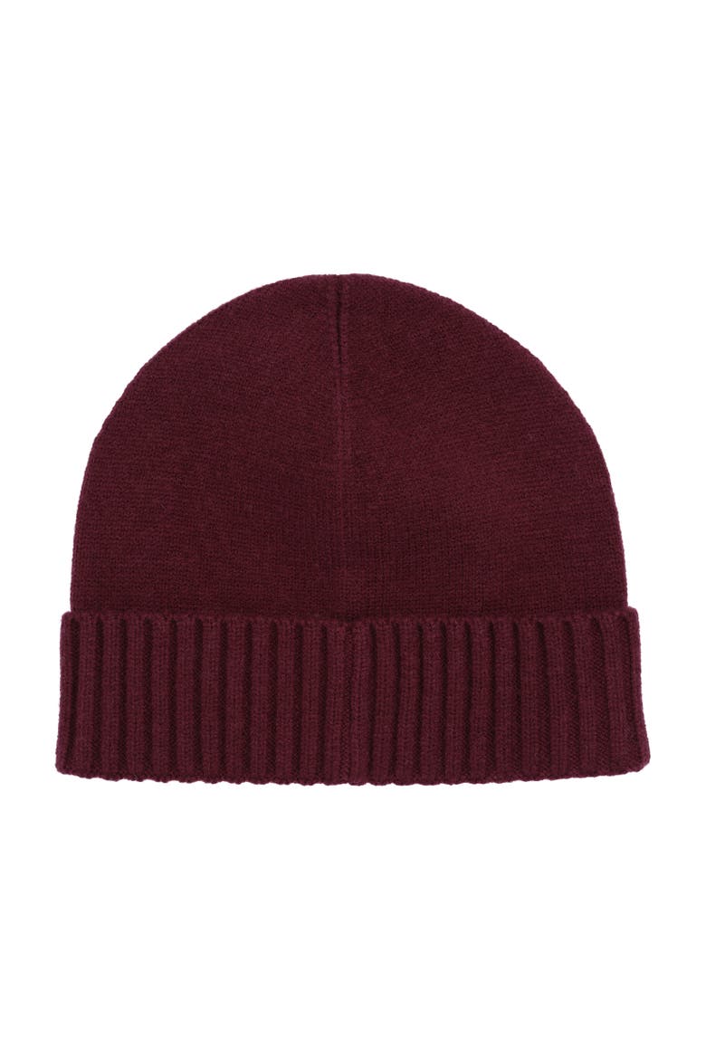 two button knit beanie, Alternate, color, dark garnet