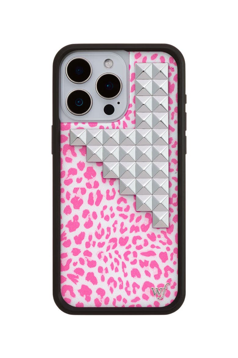Pink Meow Stud iPhone Case, Alternate, color, Pink