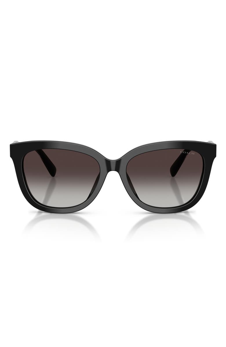 COACH 56mm Gradient Square Sunglasses, Main, color, Black / Grey Gradient