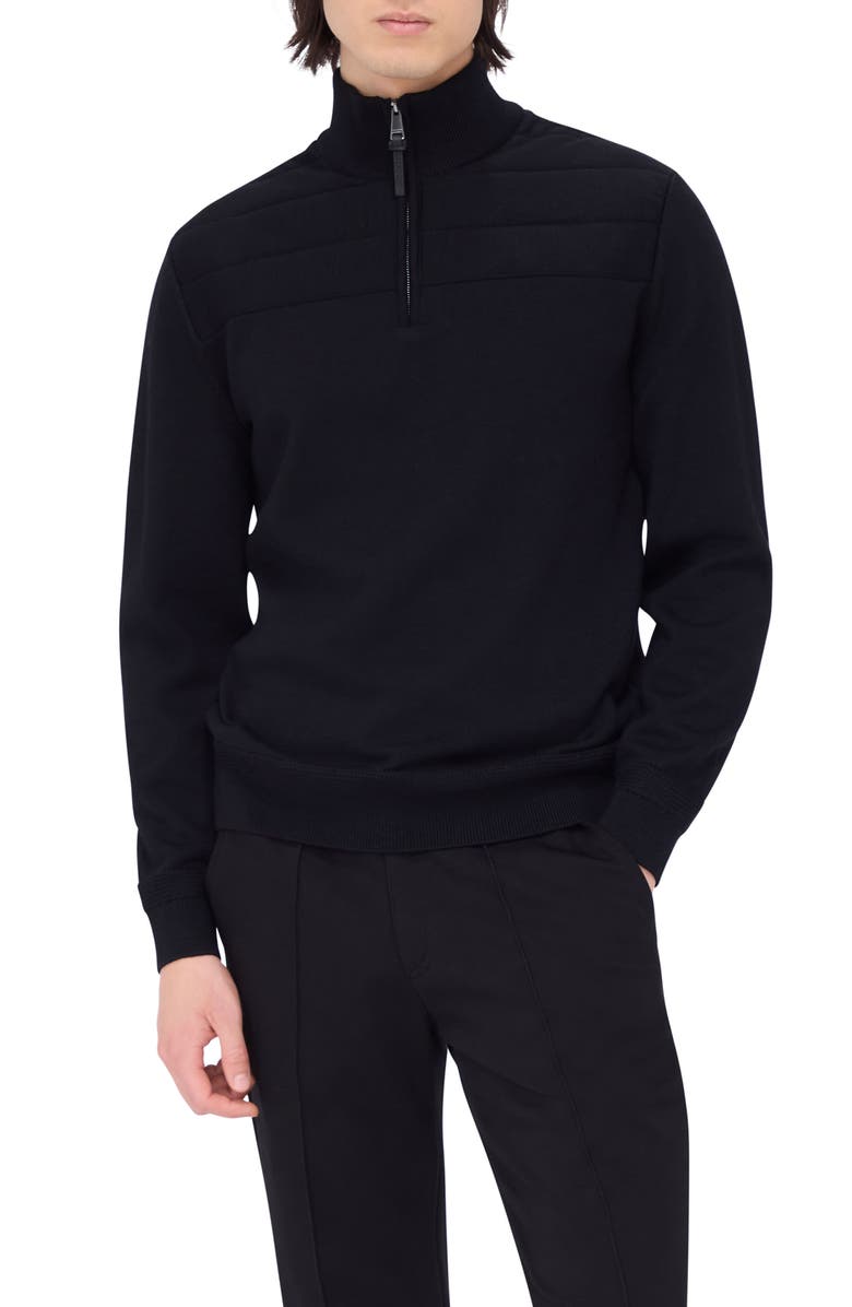 Bugatchi Merino Wool Quarter Zip Sweater, Main, color,