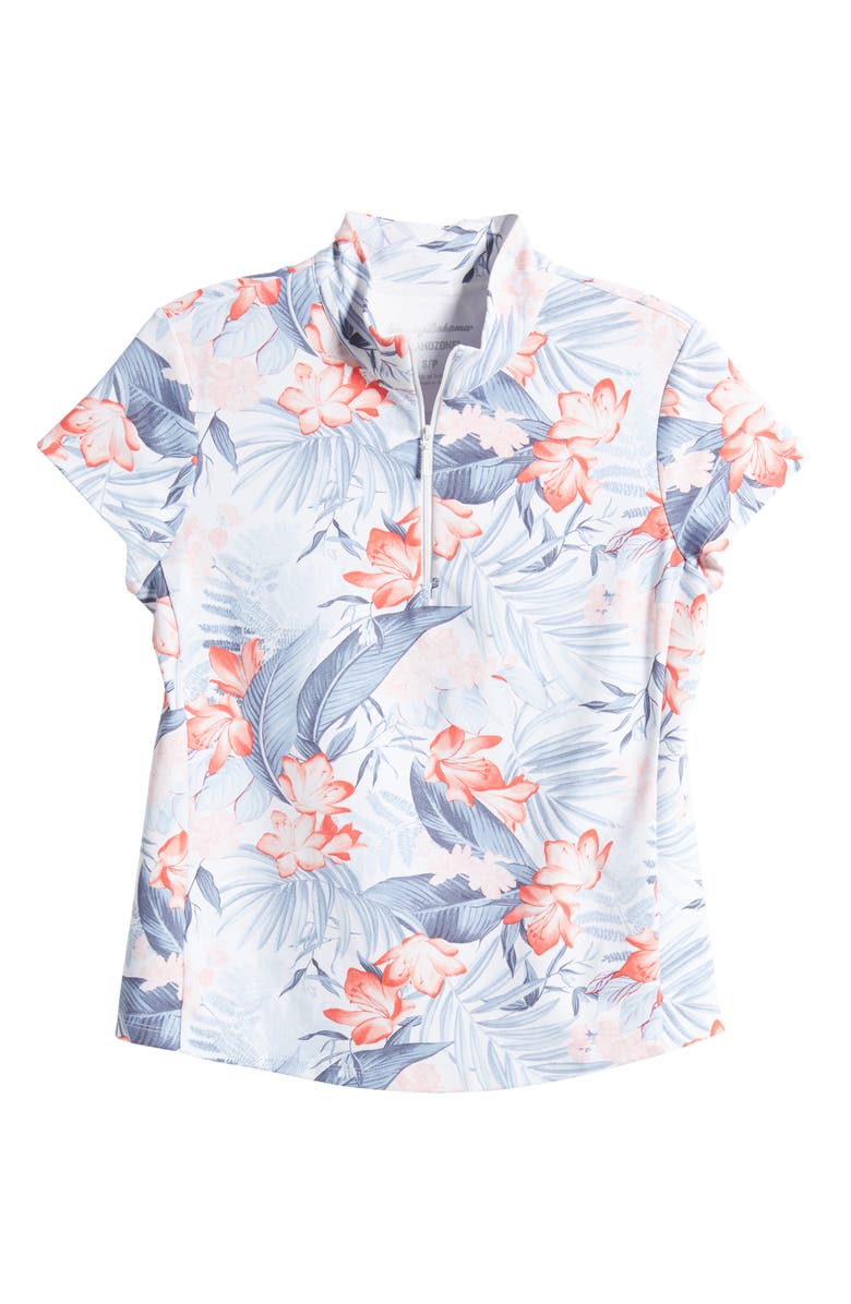 Tommy Bahama Aubrey Delicate Floral IslandZone<sup>®</sup> Quarter Zip Top, Alternate, color, 