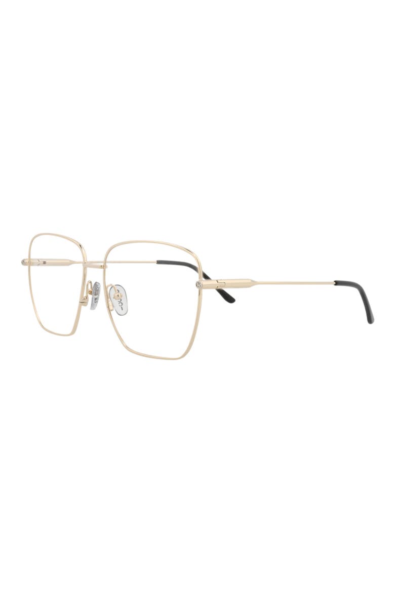 56mm Square Optical Glasses, Alternate, color, GOLD GOLD TRANSPARENT