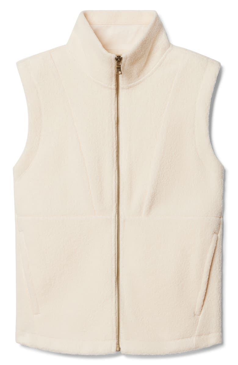 Rhone Aloft Fleece Vest, Alternate, color, Cream