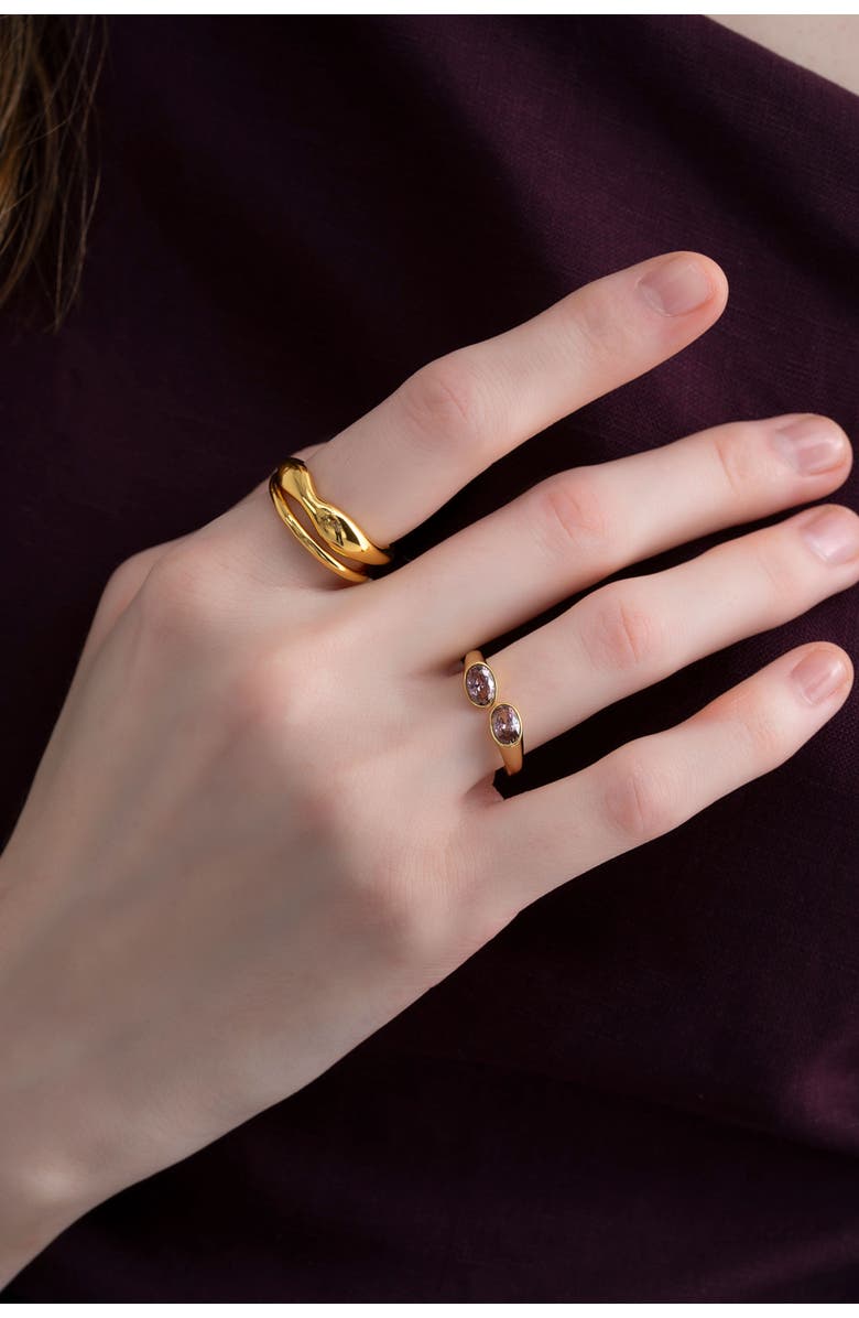 Zynnia Collective Open Duo Ring, Alternate, color, Gold